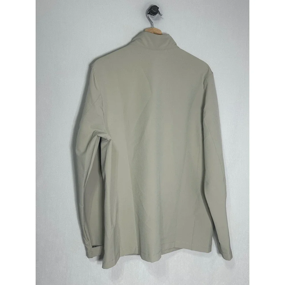 32 Degrees Heat Mens Softshell Jacket Tan Beige Full Zip Mock Neck Size Medium